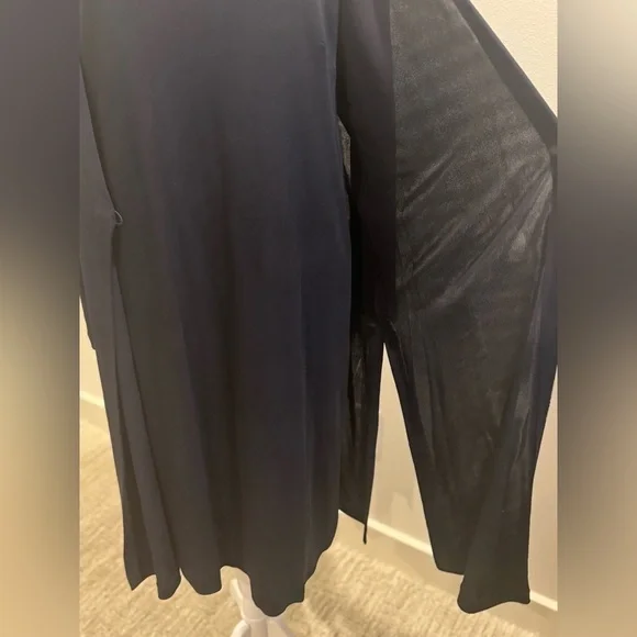 Saks Fifth Avenue 2 Piece Black Formal Dress & 1 Button Cardigan 10 Vintage VGC - Picture 12 of 16